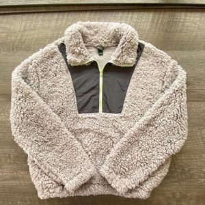 4/$16 wild fable sherpa anorak quarter zip jacket - size XS